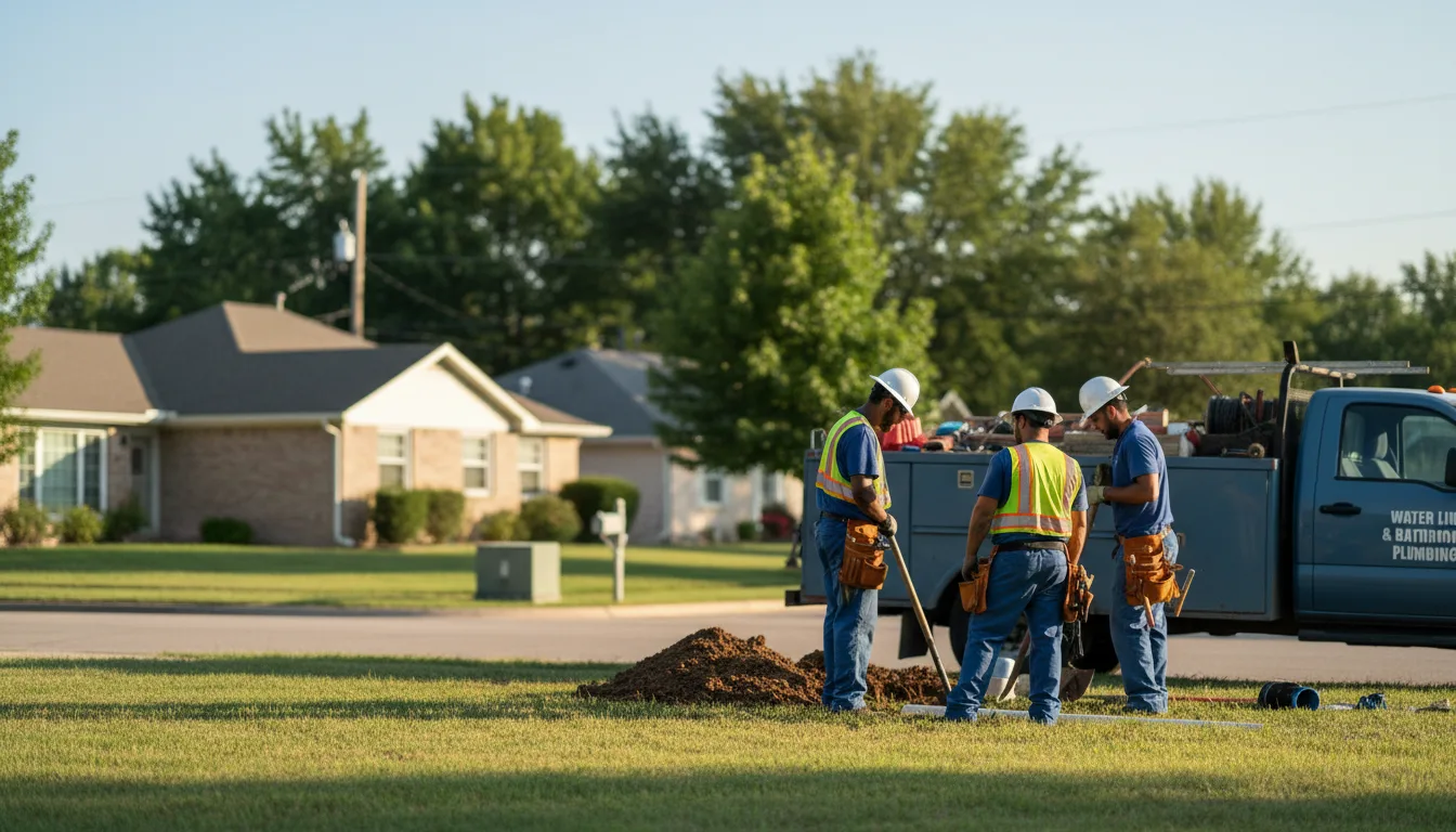 Residential water line and bathroom plumbing service in Binford, ND